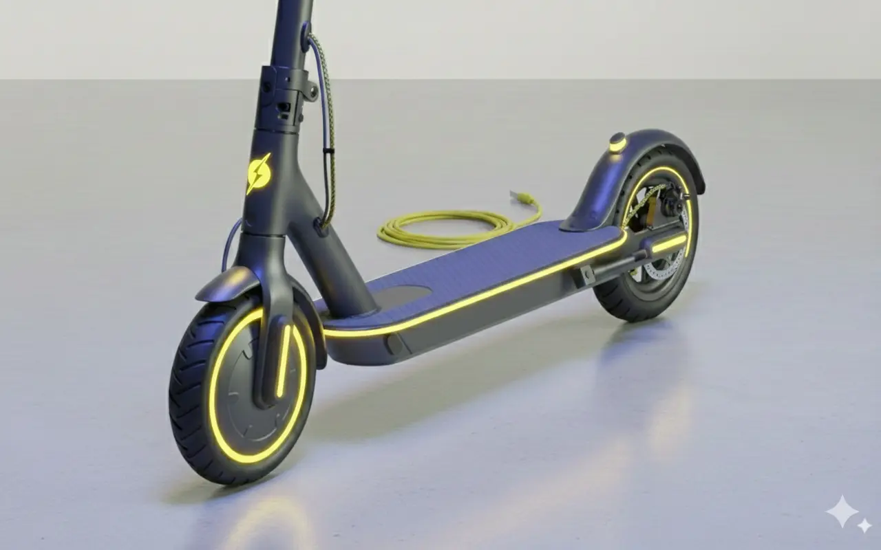 Trottinette électrique en atelier